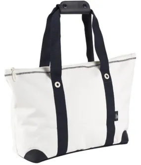 Sac shopping en toile fourre tout - PK010 - blanc et marine 